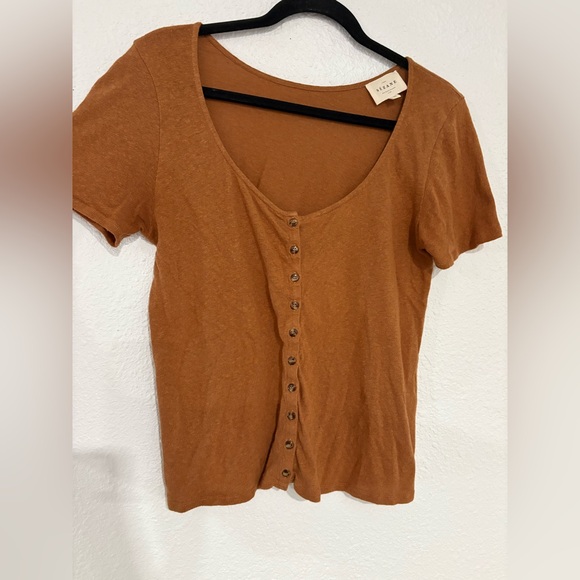 Sézane Brown Milo T-Shirt - Picture 2 of 6